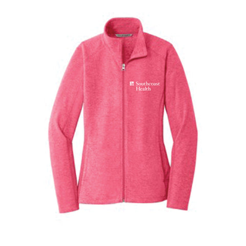 Port Authority Heather Microfleece Full-Zip Jacket-Women