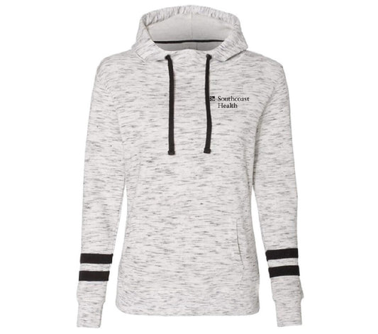 J America Ladies' Melange Scuba Neck Sweatshirt